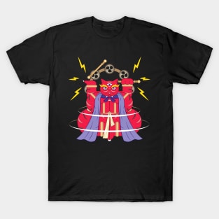 Bakeneko with Raijin drums T-Shirt